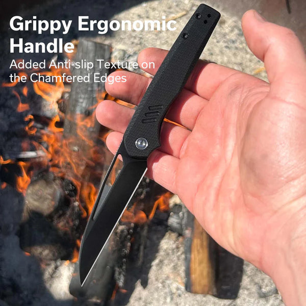 CIVIVI Guile Black G10 Handle Stonewashed 14C28N 3.25