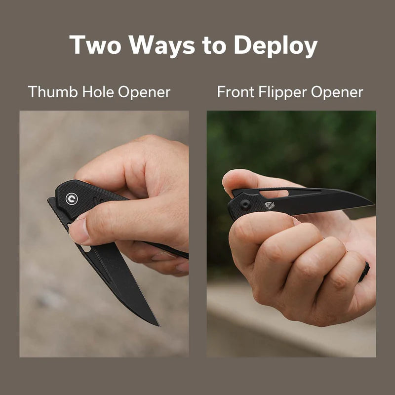 CIVIVI Guile Black G10 Handle Stonewashed 14C28N 3.25"