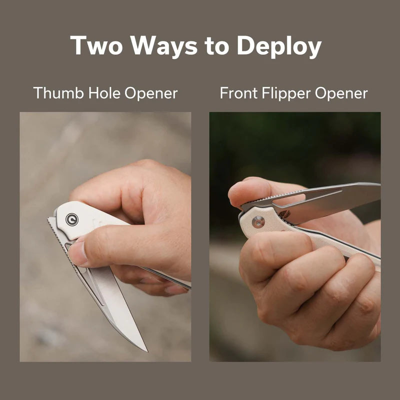 CIVIVI Guile Ivory G10 Handle Satin Finished 14C28N 3.25"