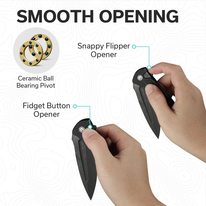 CIVIVI Incindie Flipper & Button Lock Knife