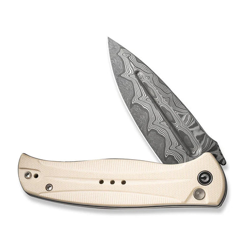 CIVIVI Incindie Flipper & Button Lock Knife Damascus Blade