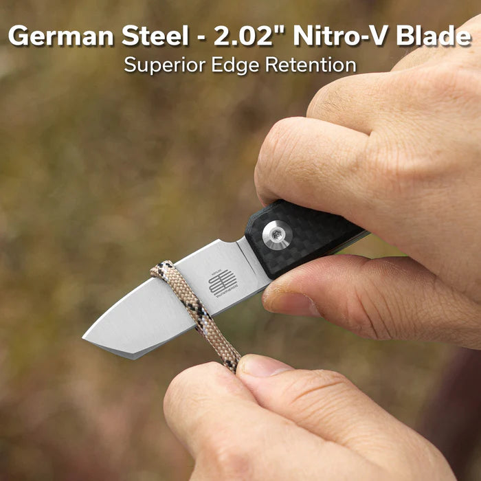 CIVIVI Kukei Twill Carbon Black G10 Handle Satin Finished Nitro-V Blade 2.02"