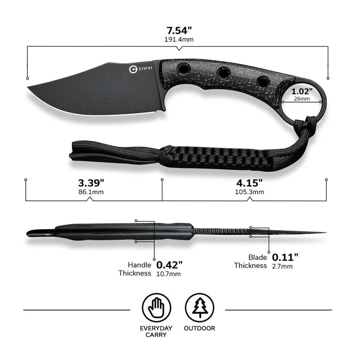CIVIVI Midwatch Fixed Blade Knife