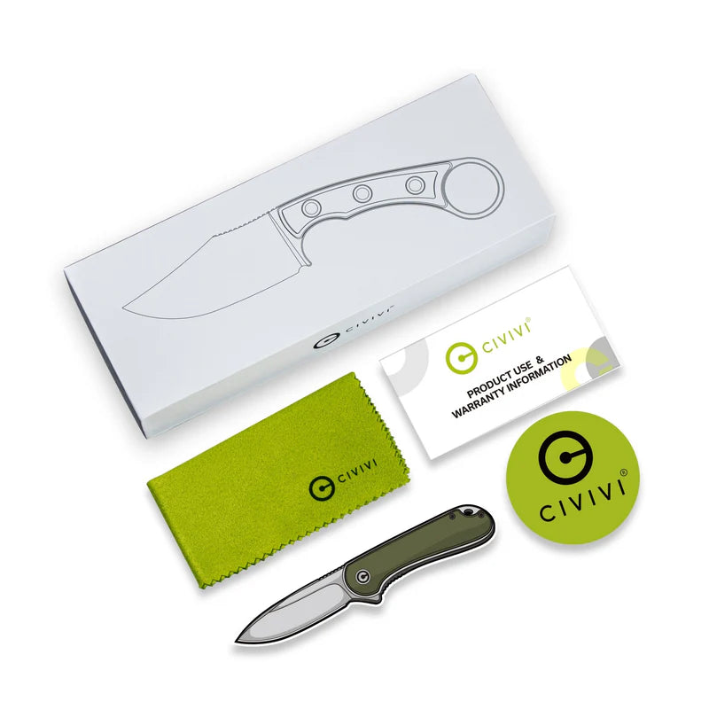 CIVIVI Midwatch Brown Micarta Handle Silver N690 Blade