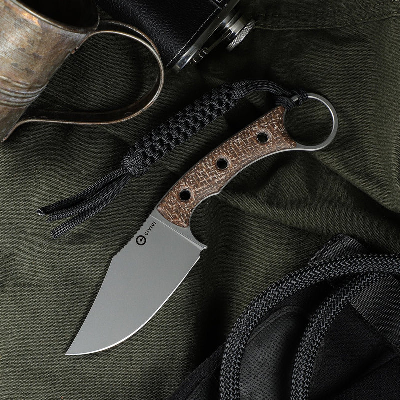 CIVIVI Midwatch Brown Micarta Handle Silver N690 Blade