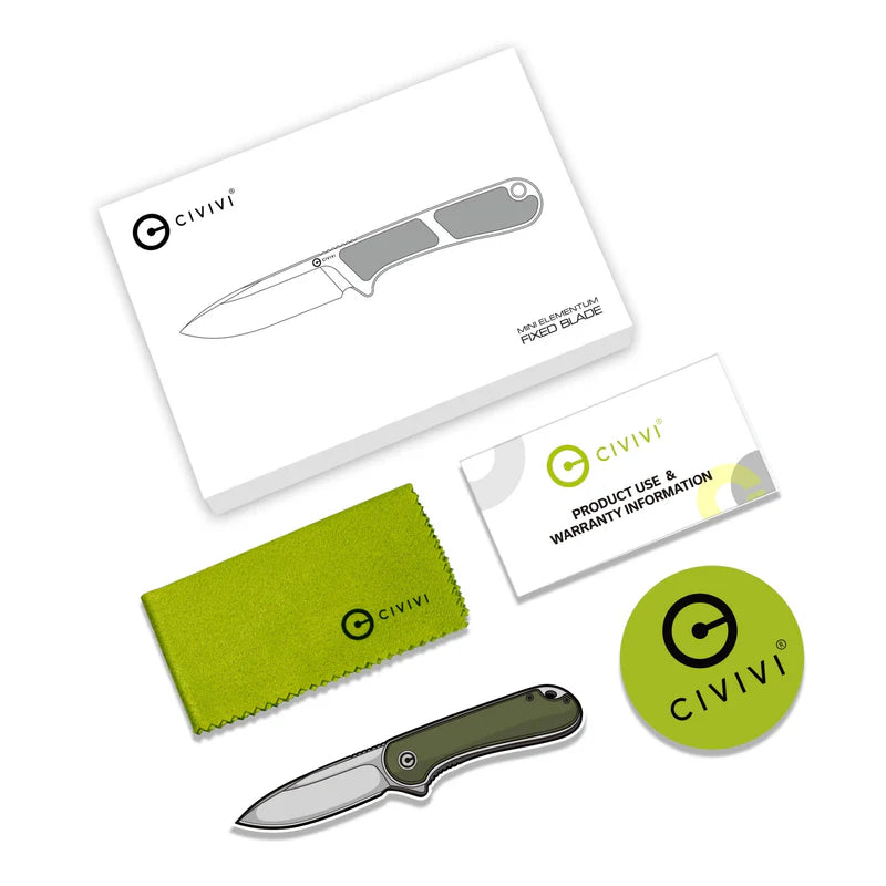 CIVIVI Mini Elementum Fixed Blade Knife G10 Handle Nitro-V Blade