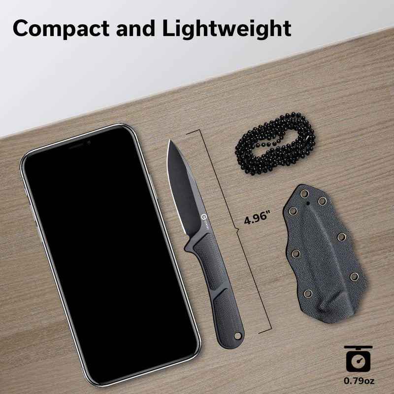 CIVIVI Mini Elementum Fixed Blade Knife G10 Handle Nitro-V Blade