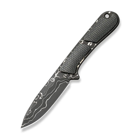 CIVIVI Mini Elementum Fixed Blade Knife Damascus Blade