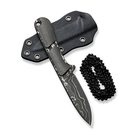 CIVIVI Mini Elementum Fixed Blade Knife Damascus Blade