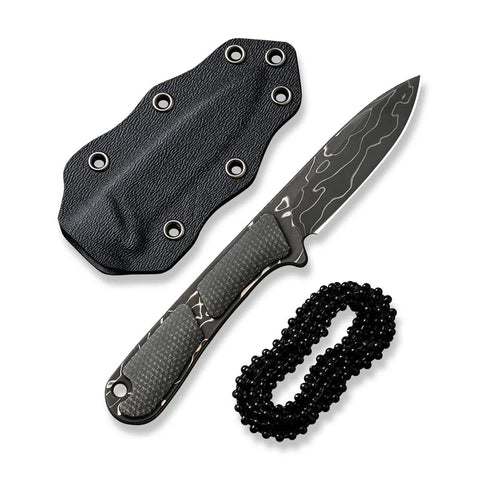 CIVIVI Mini Elementum Fixed Blade Knife Damascus Blade