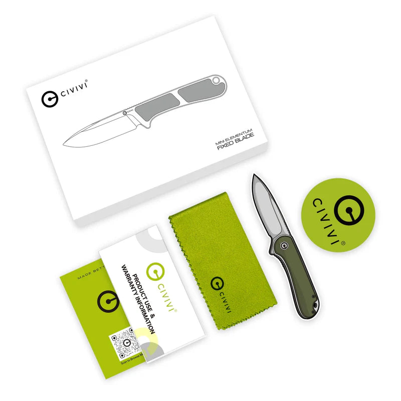 CIVIVI Mini Elementum Guibourtia Wood Handle Satin Finished Nitro-V Blade 2.24"