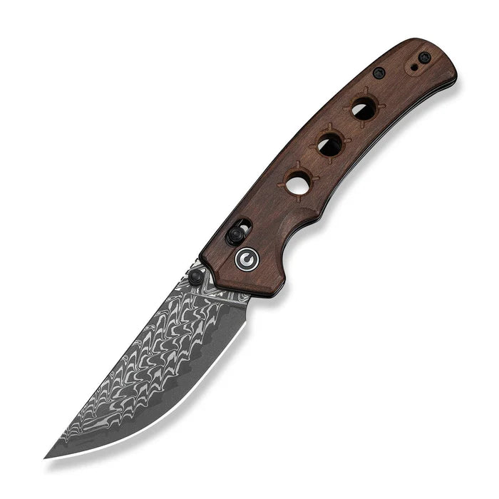 CIVIVI Noctis Wood Handle Damascus Blade 2.98"