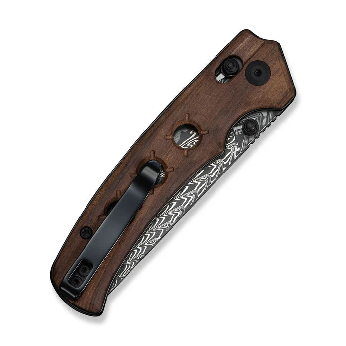 CIVIVI Noctis Wood Handle Damascus Blade 2.98"