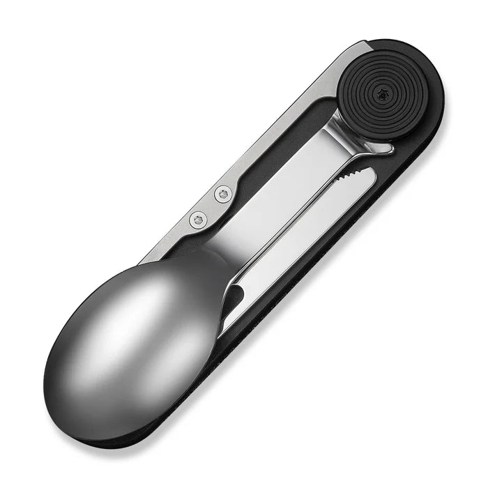 CIVIVI Partake Black Aluminum Handle Stainless Steel Knife, Fork, Spoon & Can Opener