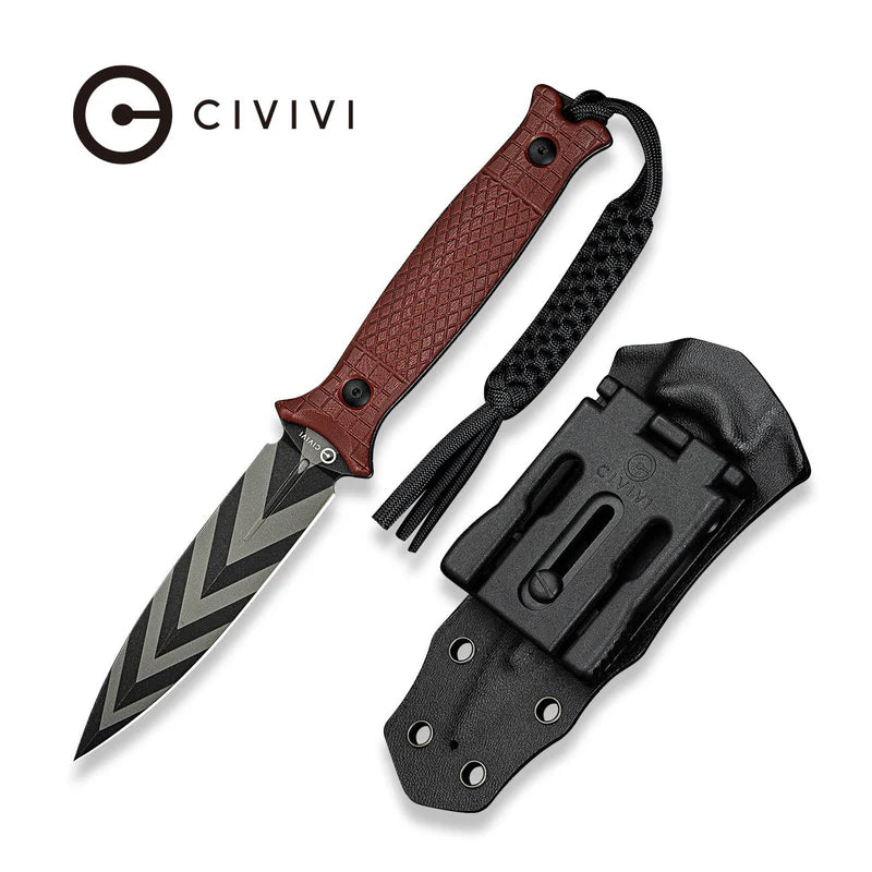 CIVIVI Perfrico Burgundy G10 Handle Black/Gray 14C28N Blade