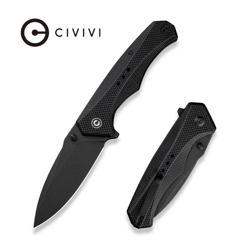 CIVIVI Photonix Black Coarse G10 hANDLE STONEWASHED 14C28N Blade 3.7"