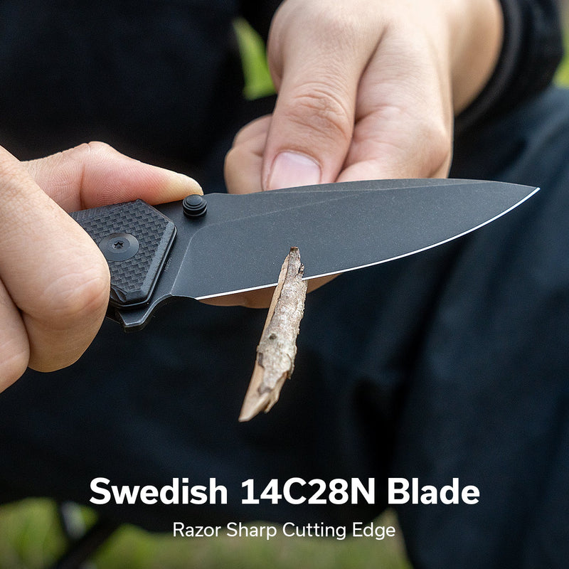 CIVIVI Photonix Black Coarse G10 hANDLE STONEWASHED 14C28N Blade 3.7"