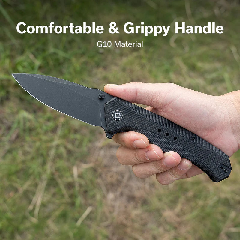 CIVIVI Photonix Black Coarse G10 hANDLE STONEWASHED 14C28N Blade 3.7"