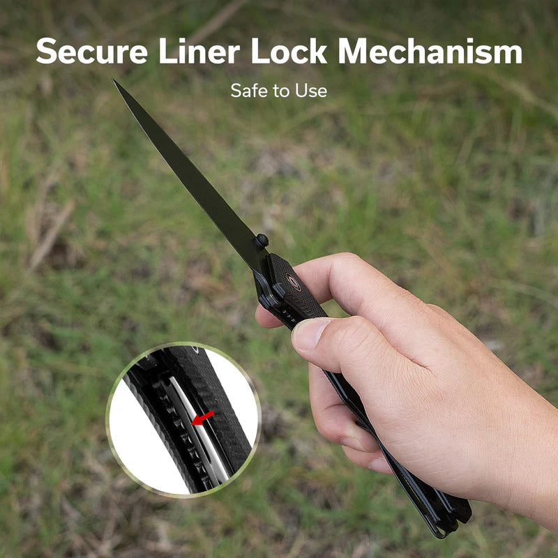 CIVIVI Photonix Black Coarse G10 hANDLE STONEWASHED 14C28N Blade 3.7"