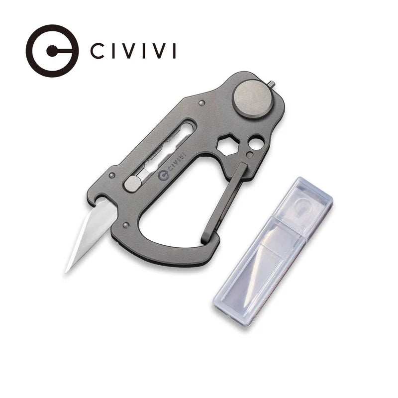 CIVIVI Polymorph Carabiner Keychain Multi-Tool 9Cr18MoV Utility Blade