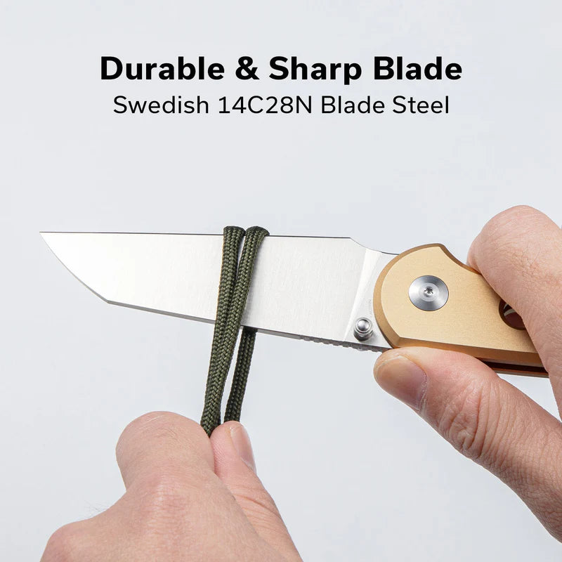 CIVIVI Pragma Prime Champagne  Aluminum Handle Satin Finished 14C28N Blade 3.49"