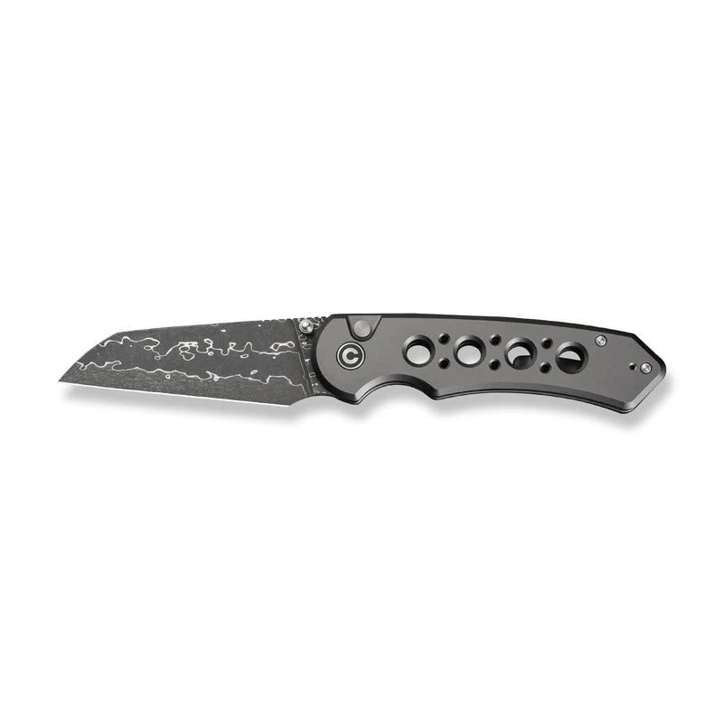 CIVIVI Pragma Prime Gray Aluminum Handle Damascus Blade 3.49"