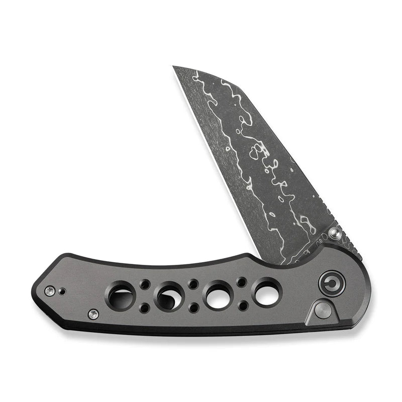 CIVIVI Pragma Prime Gray Aluminum Handle Damascus Blade 3.49"
