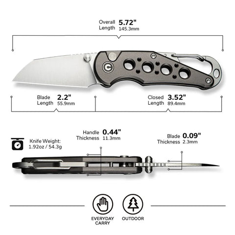 CIVIVI Pragma Thumb Stud & Button Lock Knife