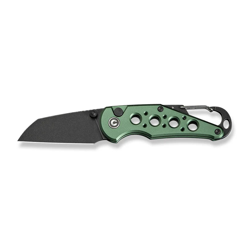 CIVIVI Pragma Green Aluminum Handle Black Nitro-V Blade