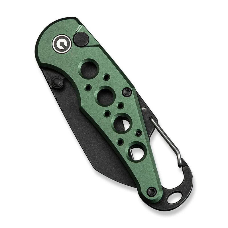 CIVIVI Pragma Green Aluminum Handle Black Nitro-V Blade