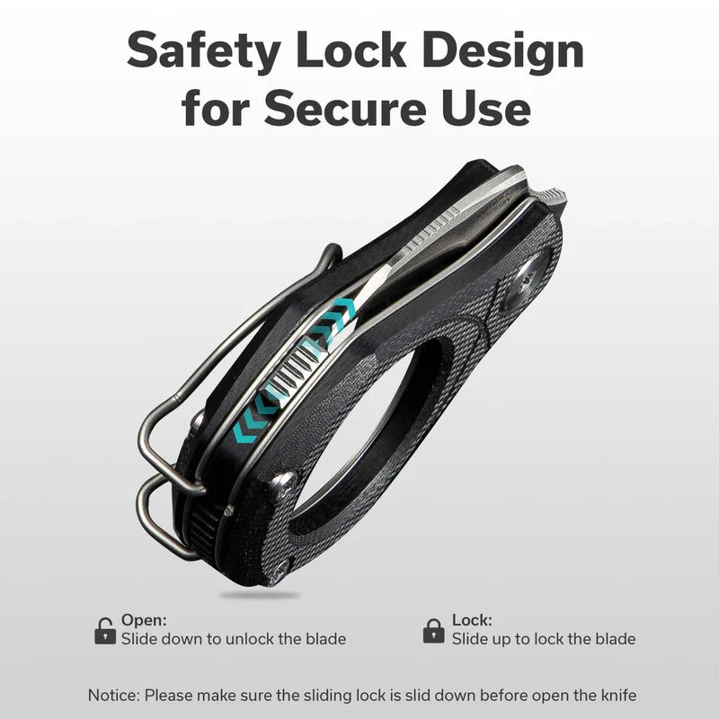 CIVIVI Pyrus Black G10 Handle Satin Finished 14C28N Blade