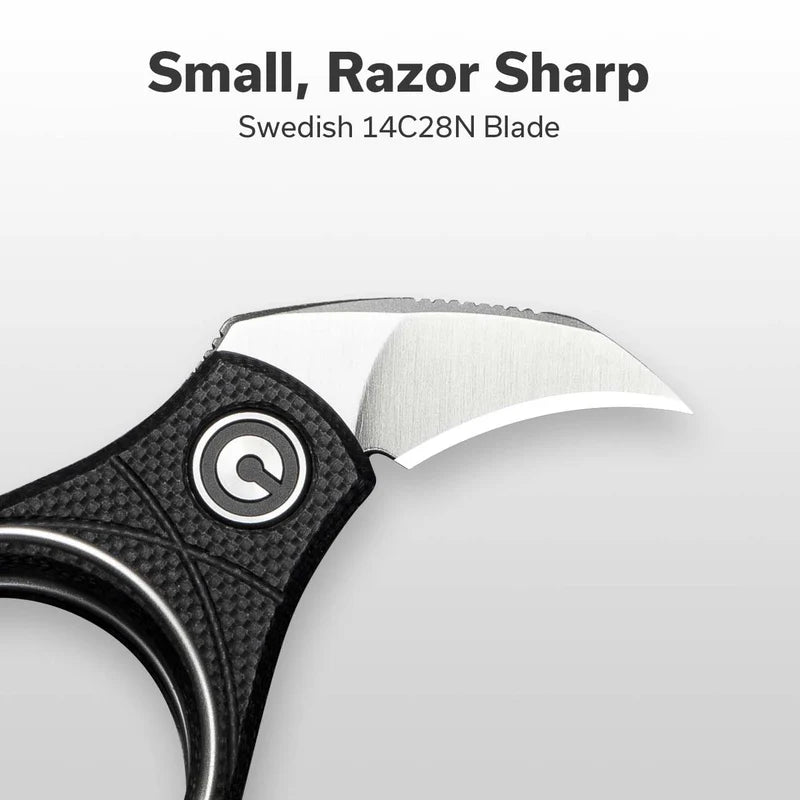 CIVIVI Pyrus Black G10 Handle Satin Finished 14C28N Blade