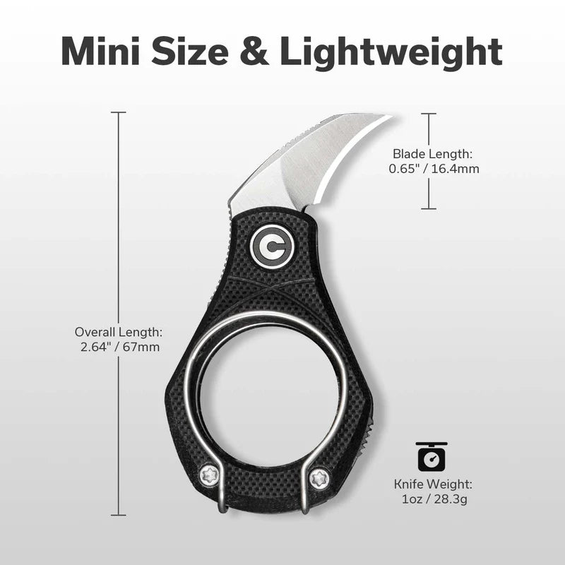 CIVIVI Pyrus Black G10 Handle Satin Finished 14C28N Blade