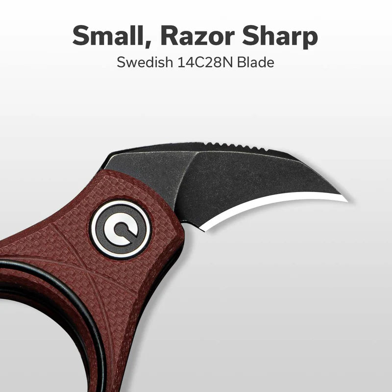 CIVIVI Pyrus Burgundy G10 Handle Black 14C28N Blade