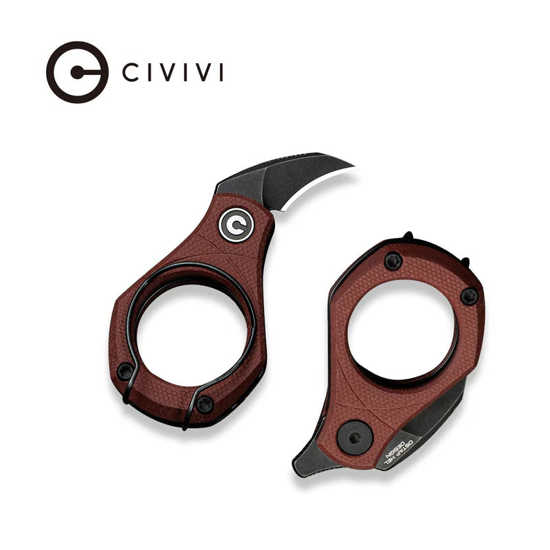 CIVIVI Pyrus Burgundy G10 Handle Black 14C28N Blade