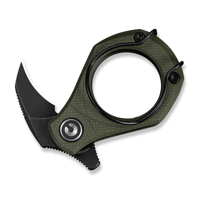 CIVIVI Pyrus Green G10 Handle Black Stonewashed 14C28N Blade 0.68'