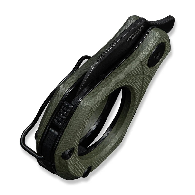 CIVIVI Pyrus Green G10 Handle Black Stonewashed 14C28N Blade 0.68'