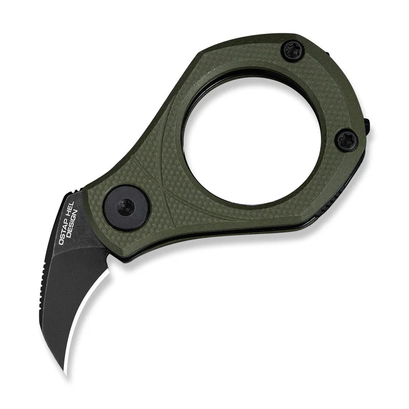 CIVIVI Pyrus Green G10 Handle Black Stonewashed 14C28N Blade 0.68'