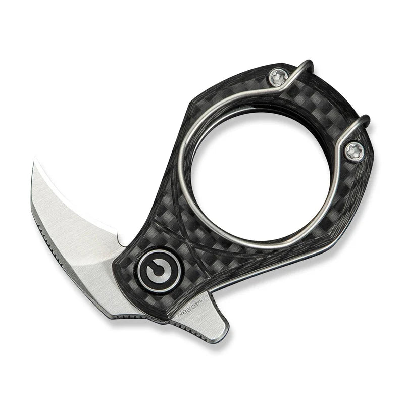 CIVIVI Pyrus Slip Twill Carbon Fiber Handle Satin finished 14C28N Blade 0.68"
