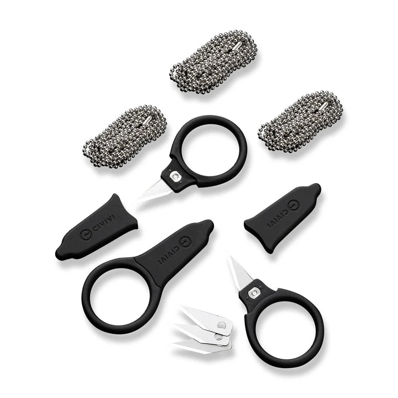 CIVIVI Quick Snip Fixed Blade 3 Pcs Mini Neck Knives Plain 6Cr13 Blade 0.68"