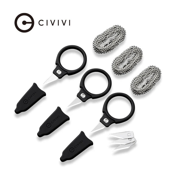 CIVIVI Quick Snip Fixed Blade 3 Pcs Mini Neck Knives Plain 6Cr13 Blade 0.68