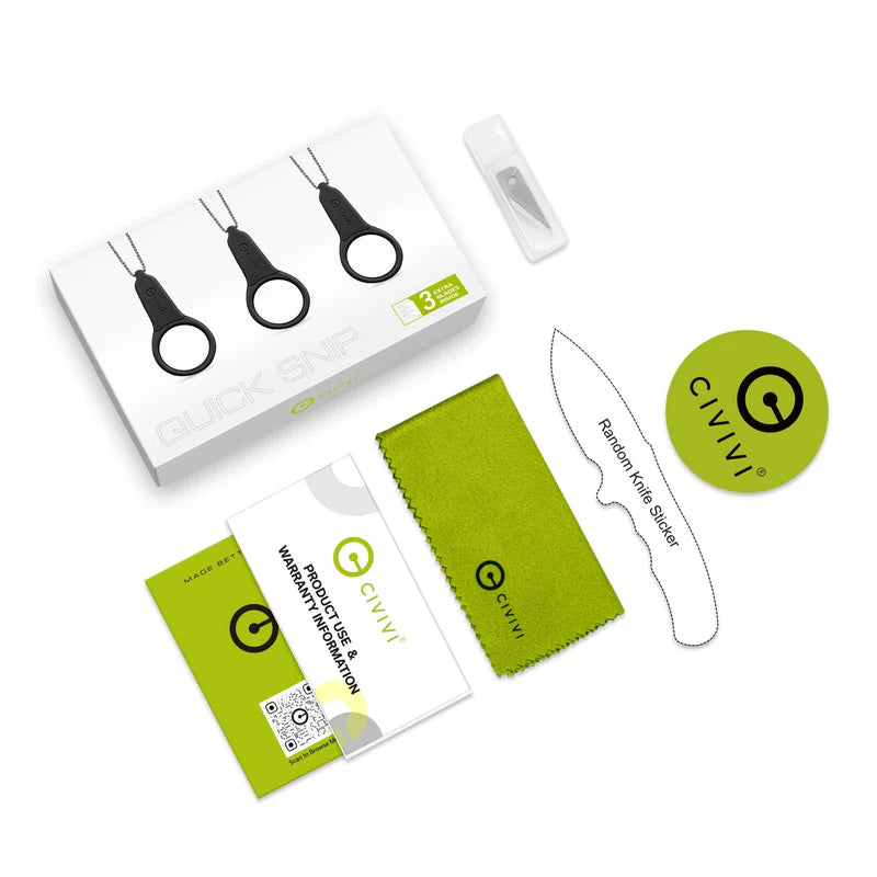 CIVIVI Quick Snip Fixed Blade 3 Pcs Mini Neck Knives Plain 6Cr13 Blade 0.68"