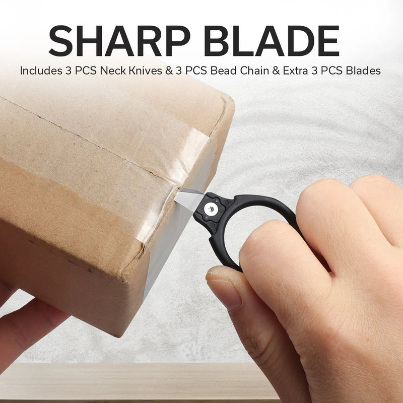 CIVIVI Quick Snip Fixed Blade 3 Pcs Mini Neck Knives Plain 6Cr13 Blade 0.68"