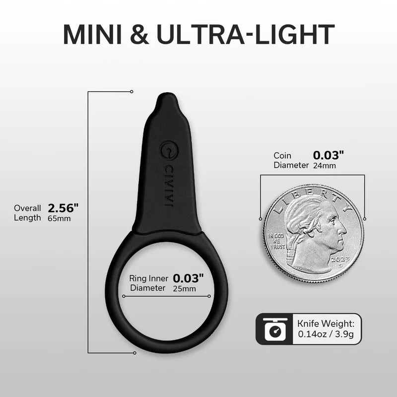 CIVIVI Quick Snip Fixed Blade 3 Pcs Mini Neck Knives Plain 6Cr13 Blade 0.68"