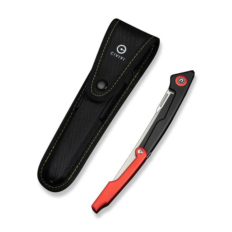 CIVIVI Shawka Black/Red Handle Satin Finished 14C28N Blade 5.81"