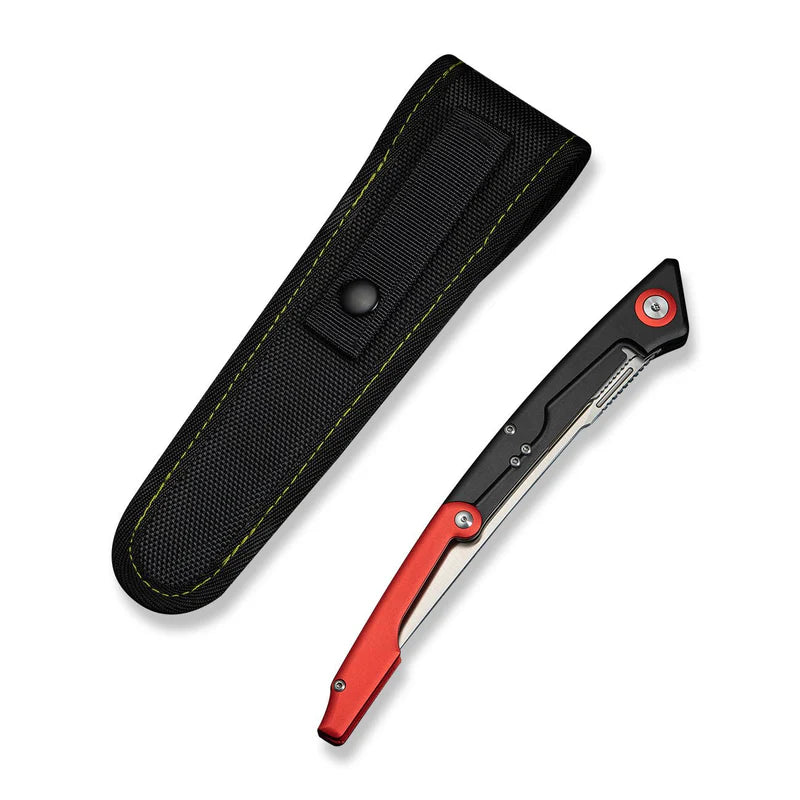 CIVIVI Shawka Black/Red Handle Satin Finished 14C28N Blade 5.81"
