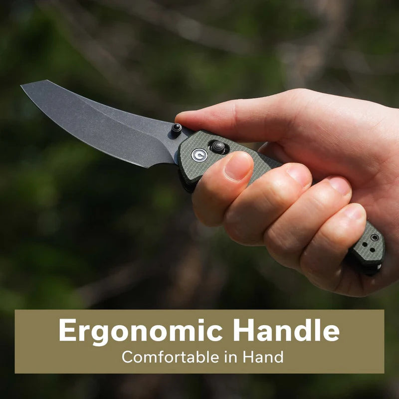 CIVIVI Sixgill Green Canvas Micarta Handle Nitro V-Blade 3.41"