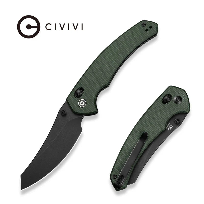 CIVIVI Sixgill Green Canvas Micarta Handle Nitro V-Blade 3.41"