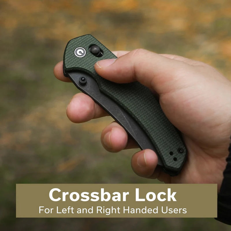 CIVIVI Sixgill Green Canvas Micarta Handle Nitro V-Blade 3.41"