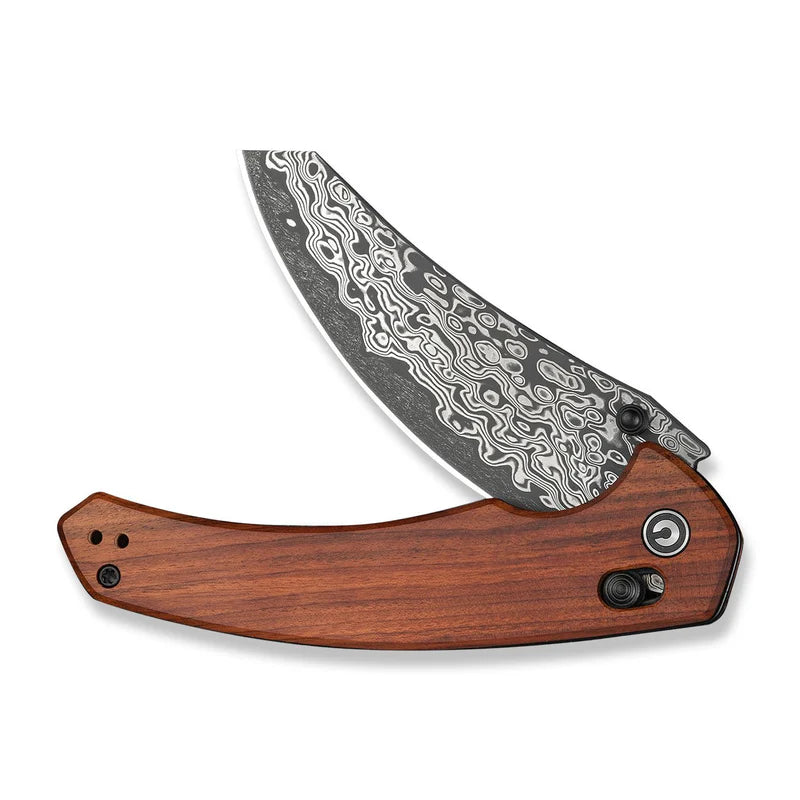 CIVIVI Sixgill Guibourtia Wood Handle Damascus Blade